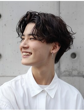 メンズ ルシードスタイル アウラ 松戸市五香(LUCIDO STYLE Aura) センター分け【五香#メンズカット#＜理容室＞#ブリーチ#眉毛】