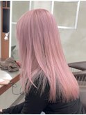 ピンクアッシュダブルカラーケアブリーチハイトーン