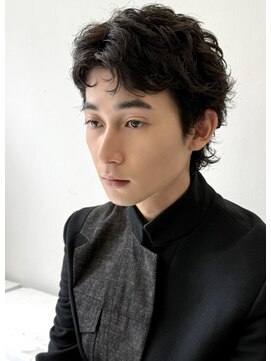 ココ 本八幡(KOKO) □スパイキーショートブルーブラックフェザーパーマサーフカール