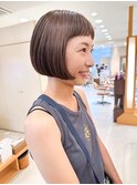 札幌ショートボブ　大人かわいい襟足ギリギリボブ
