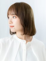 カバーヘア ブリス 北浦和(COVER HAIR bliss)&nbsp;シースルーバングオレンジベージュロブ//北浦和10代20代30代