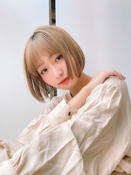 ロウ 銀座(RAW) 銀座　ミニボブ　ボブ　切りっぱなし　髪質改善