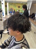 波巻きパーマ