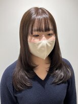 サロンドジョー(salon de joe) 韓国風レイヤーカット/レイヤーカット/オリーブカラー