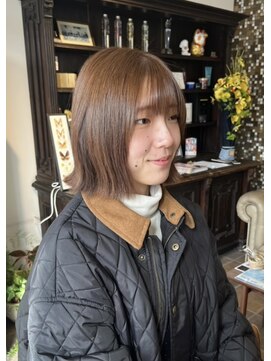 自然に可愛い大人ボブ