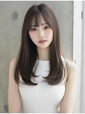 ワンカールロングケアカラー似合わせカットシアベージュ