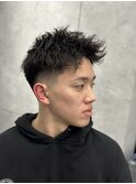 メンズアップバング/ツイストパーマ