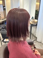 ウイ バイ ファースト 北四番丁店(u'i by first)&nbsp;ワイドバング切りっぱなし×艶ルビーレッド