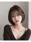 ボブ×20代３0代×ナチュラルボブ×チョコレートブラウン×池袋