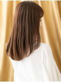 ブリーチなし顔周りレイヤーカット艶感ストレートX上尾30代40代
