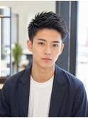 Men's_ベリーショート_アップバング_黒髪