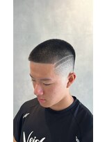 アース 春日部店(HAIR&MAKE EARTH)&nbsp;フェード×ラインのバーバースタイル