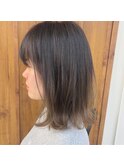 ハイライト&切りっぱなしボブ