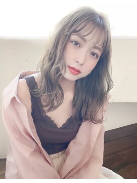 シャンドゥール 栄店(CHANDEUR) 透け感大人可愛いナチュラルハイトーンくすみ系カラー