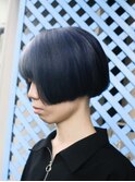メンズカット　モノトーンブルーアッシュ