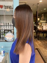 アルコイリスバイドールヘアー(ARCOIRIS by Dollhair)&nbsp;ダークアッシュストカール暖色系カラーグラボブ都島髪質改善大阪