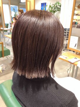 ミュゼラディックス(musee Ra-dix) 切りっぱなしボブ  くすみラベンダー/30代/40代/50代