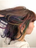 多色インナーカラー×ダブルカラー×派手髪