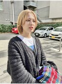 CAF FUKO/ブロンドベージュ/ハイトーンカラー/ボブ/大阪/心斎橋