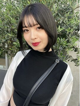 シーン(seen) 【ダークグレージュ×タンバルモリ】小顔カット 似合わせカット