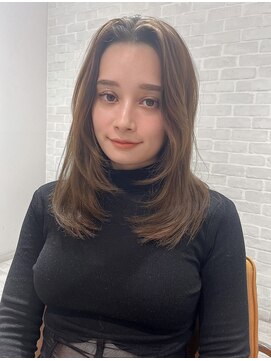 レイラバイアフロート 吉祥寺(Lila by afloat) レイヤーカット/韓国ヘア/フェイスレイヤー/ブラウンベージュ