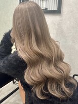 ロウル 渋谷(LOWRL)&nbsp;ミルクティーグレージュ/ケアブリーチ/シールエクステ