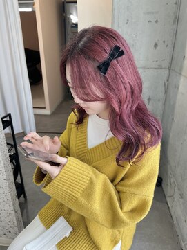ラニヘアサロン(lani hair salon) カシスピンク/レッドカラー/ピンクカラー/ダブルカラー/ブリーチ