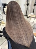 ハイライトカラーグレージュベージュケアブリーチダブルカラー