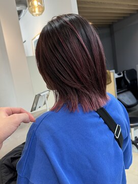 ミィ 表参道(mee.) 黒髪/ボブウルフ/ネビージュ/小顔/ワンレン/髪質改善/前髪