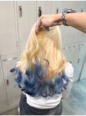 抜きっぱなしブロンド/ダブルエンドカラー
