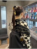 【STYLE藤沢】袴着付け&ポニーテールアレンジ