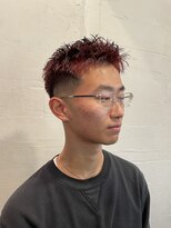 ビーバイエイトジェンツ(Bee by EIGHT GENTS)&nbsp;ブルーブラック/スペインカール/スパイキーショート/心斎橋