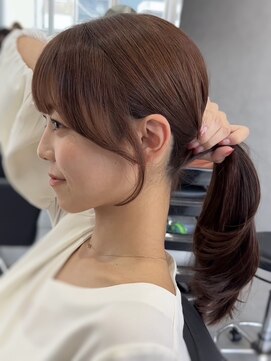 ジエクトカナウ 梅田 【顔周り似合わせカット】姫カットレイヤー/チェリーレッド