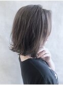 ナチュラルボブワイドバングイメチェン外はね美髪20代30代