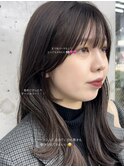美髪カールシアーカラーピンクブラウンエアリーロングセミディ