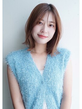 ケーツー エソラ池袋店(K-two) シースルーバングと大人のくびれボブ*白髪染め*30代40代50代