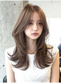 くびれレイヤー透明感デザインカラー、フェイスフレーミング