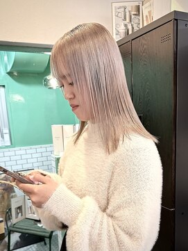 パレット 難波(Palette) ミルクティーベージュミルクティーカラーボブレイヤーカットボブ