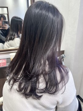 ベルヘアーデザイン 堺東(Belle hair Design) パープルラベンダーイルミナカラーレイヤーカット20代30代堺東