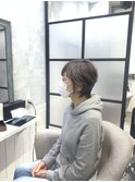 白髪ぼかし/白髪改善カラー/ショート/透明感カラー/脱白髪染め
