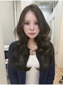 デザインカラー/レイヤーカット/ウェットヘア/オリーブベージュ