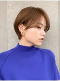 ハンサムショート/丸みショートボブ/20代30代40代50代/顔周り