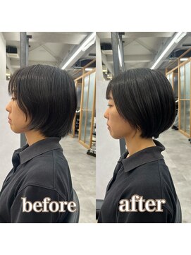 ヘアサロン ドットプラス 町田店(dot. plus) ワンホンレイヤー/ミルクティーブロンド/ダークブルー/町田