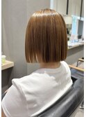切りっぱなしボブ×髪質改善ストレート