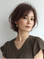 Heart's美人設計と白髪ぼかし専門店 青山表参道店 脱白髪染め/ショートヘア【ハーツ】&nbsp;白髪ぼかし脱白髪染め似合わせショートボブ40代50代60代
