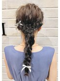 三つ編みでつくる☆編み下ろしスタイル