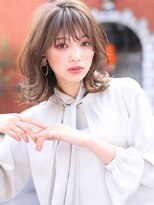 グランド(GRAND)&nbsp;レイヤーココアブラウンフリンジウェーブ/20代/30代/40代/表参道