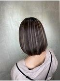 ☆ 透明感グレージュハイライト大人ボブ