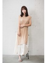 カリン 横浜店(carin) 【carin横浜】暗めカラー/大人ガーリー/鎖骨ミディアム/艶カラー