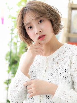 カバーヘア ブリス 川口(COVER HAIR bliss) シースルーバングくせ毛風ショートマッシュa川口10代20代30代